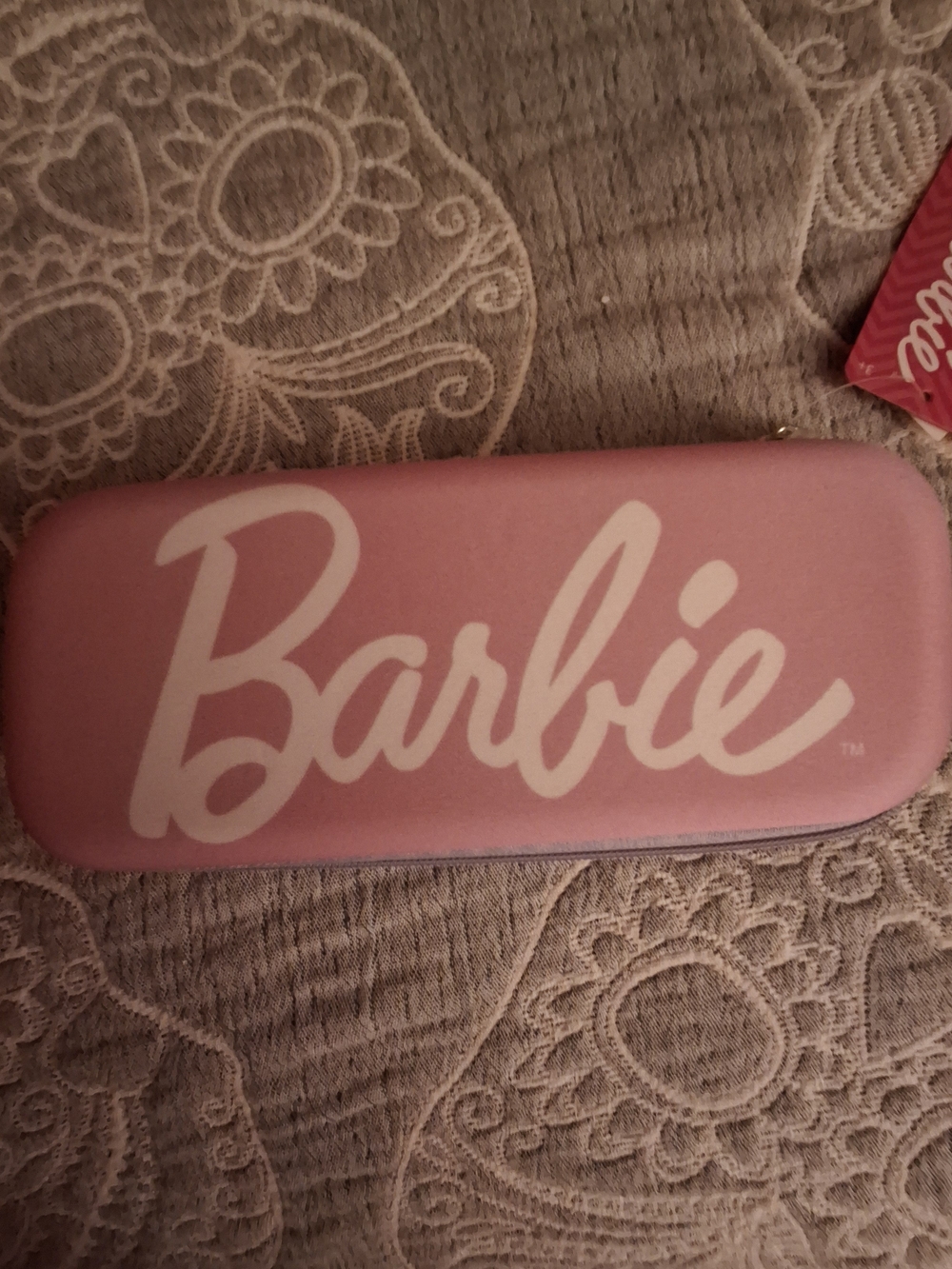 Barbie Light Pink Hard Shell Pencil/ Make Up Case